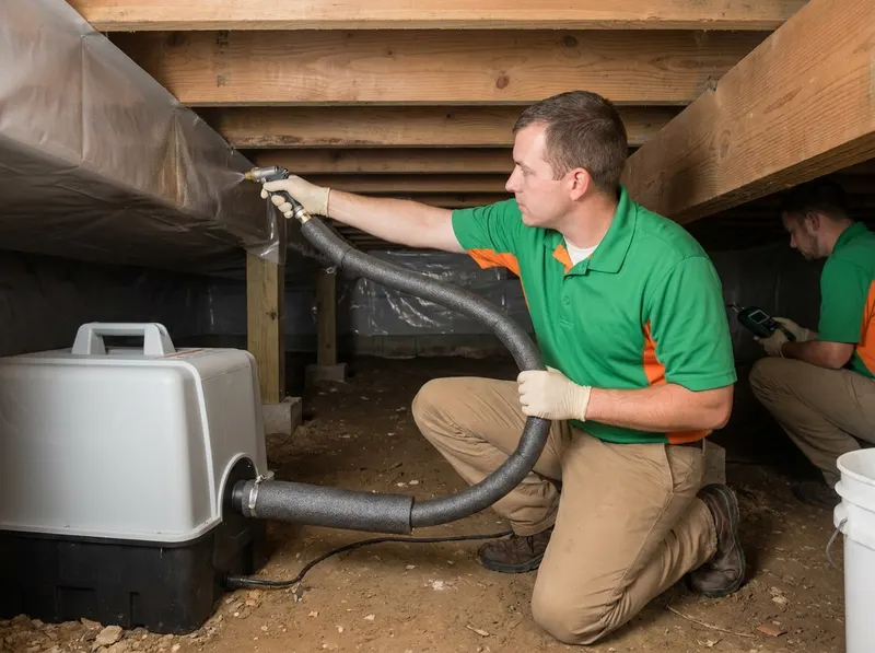 Crawl Space Moisture and Vapor Pest Remediation in Springfield, IL